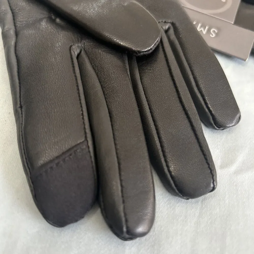 Touchpoint Smart Gloves Cashmere Lined Leather gloves Black Small